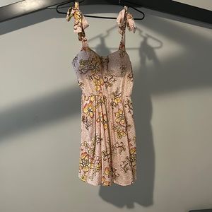 Pink with pockets mid length